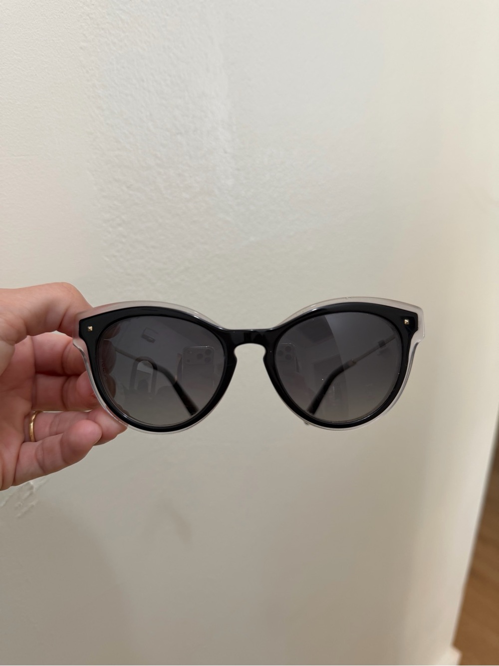 Valentino Black Cat-Eye Women's Sunglasses - Polarized UV Protection